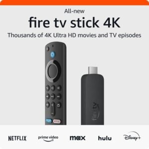 Fire TV Stick 4K streaming device, more than 1.5 million movies and TV episodes, supports Wi-Fi 6, watch free & live TV